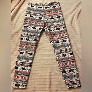 2 Pair Of Girls Christmas Leggings Bundle